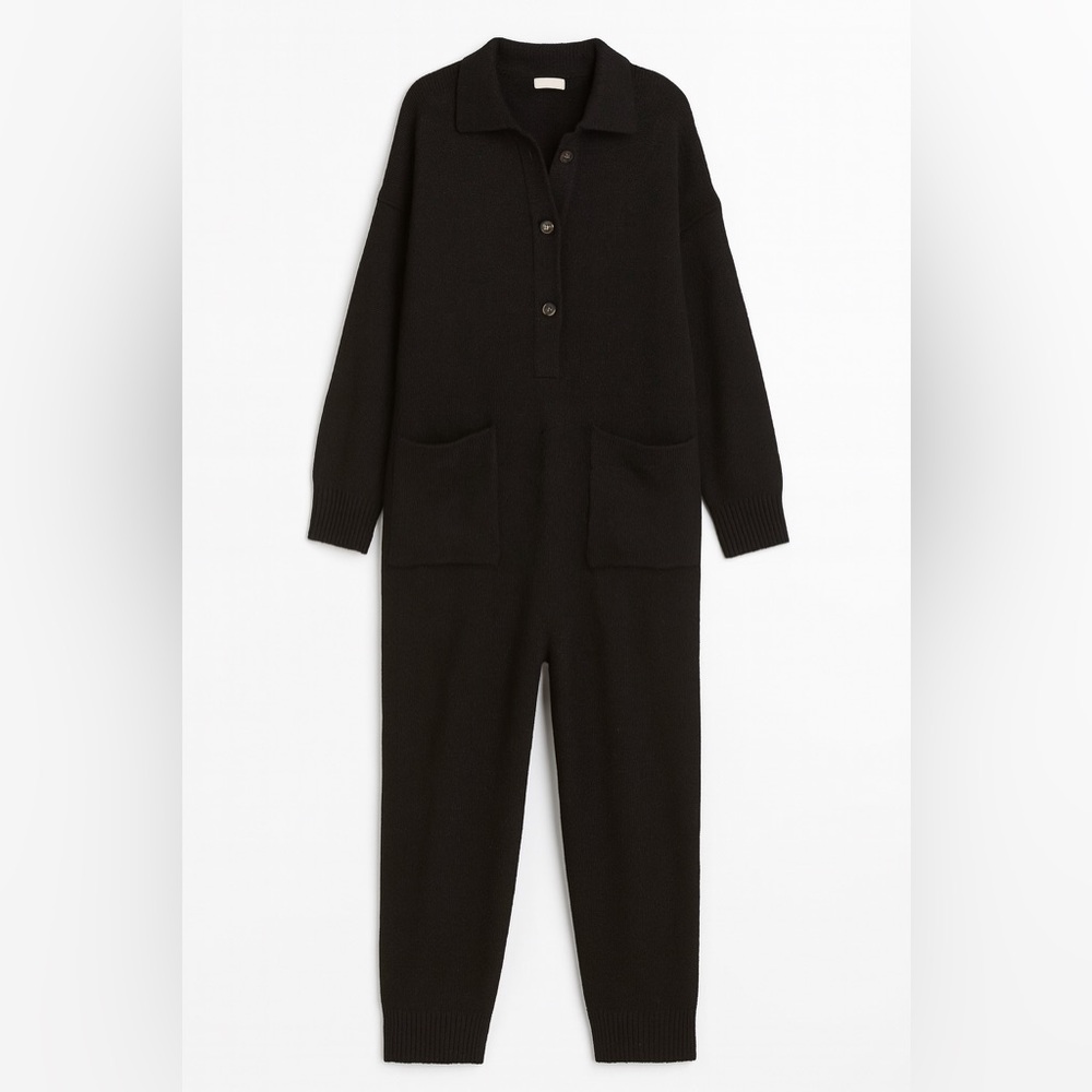 SMASH + TESS Black Women's Knit Jumpsuit M/L - Picture 4 of 5